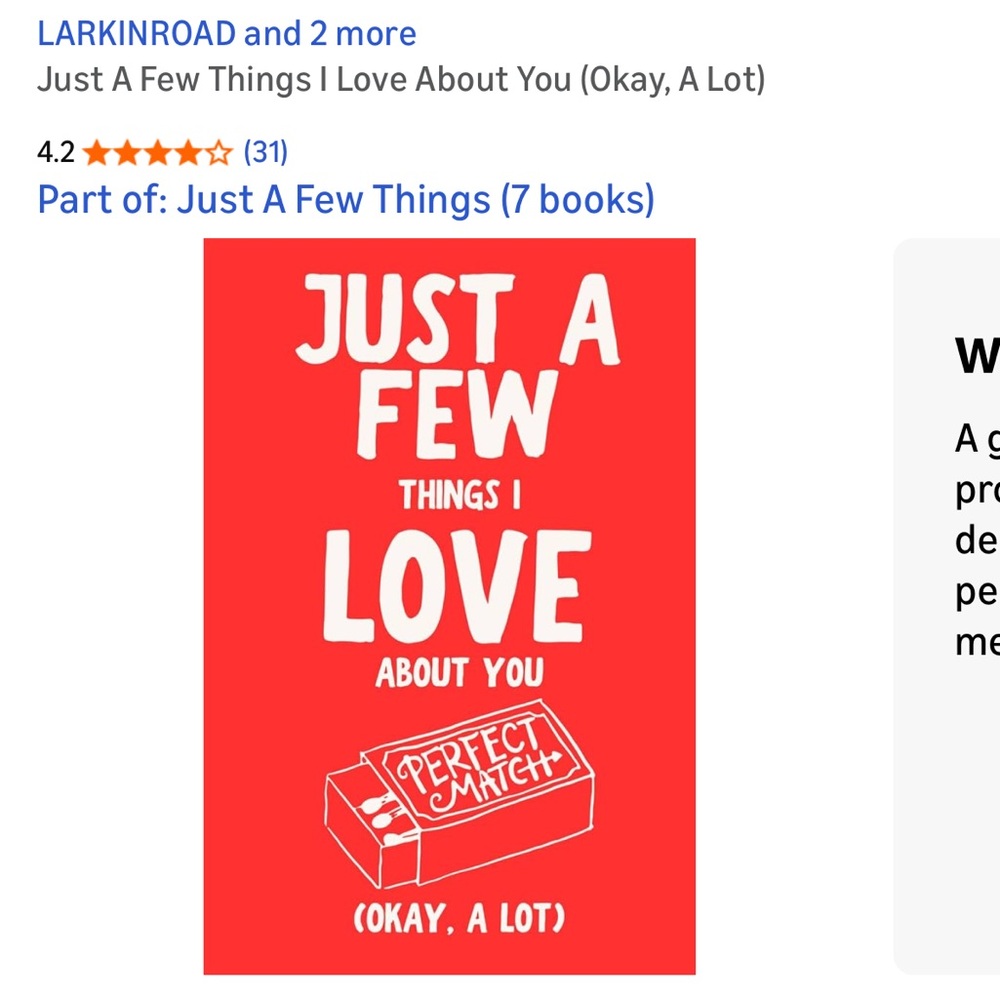 ‘Just A Few Things I Love About You’ Journal